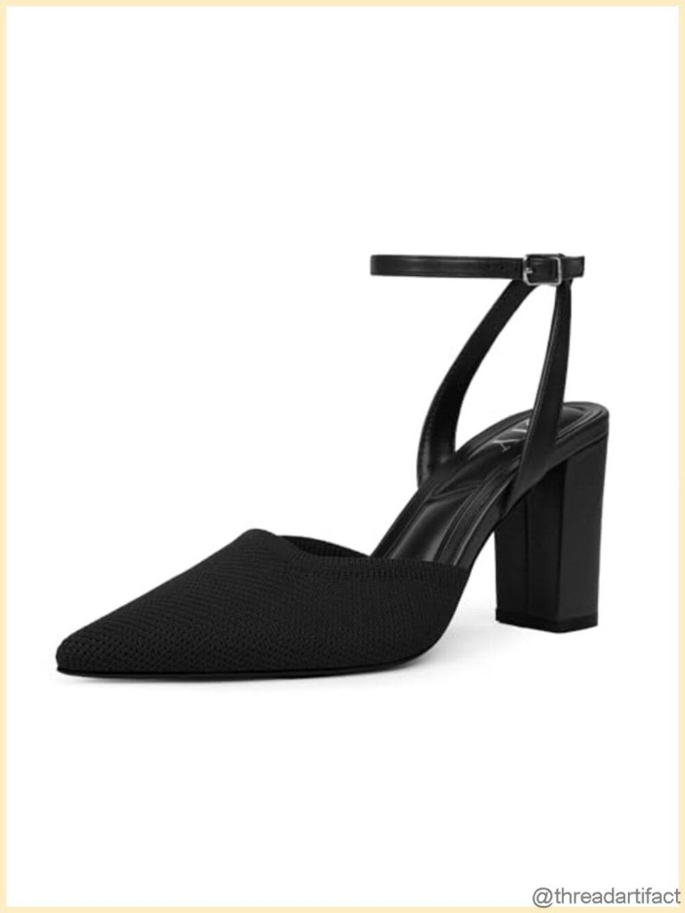 Women's Chunky Block Heel Slingback Pumps Pointed Toe Heels